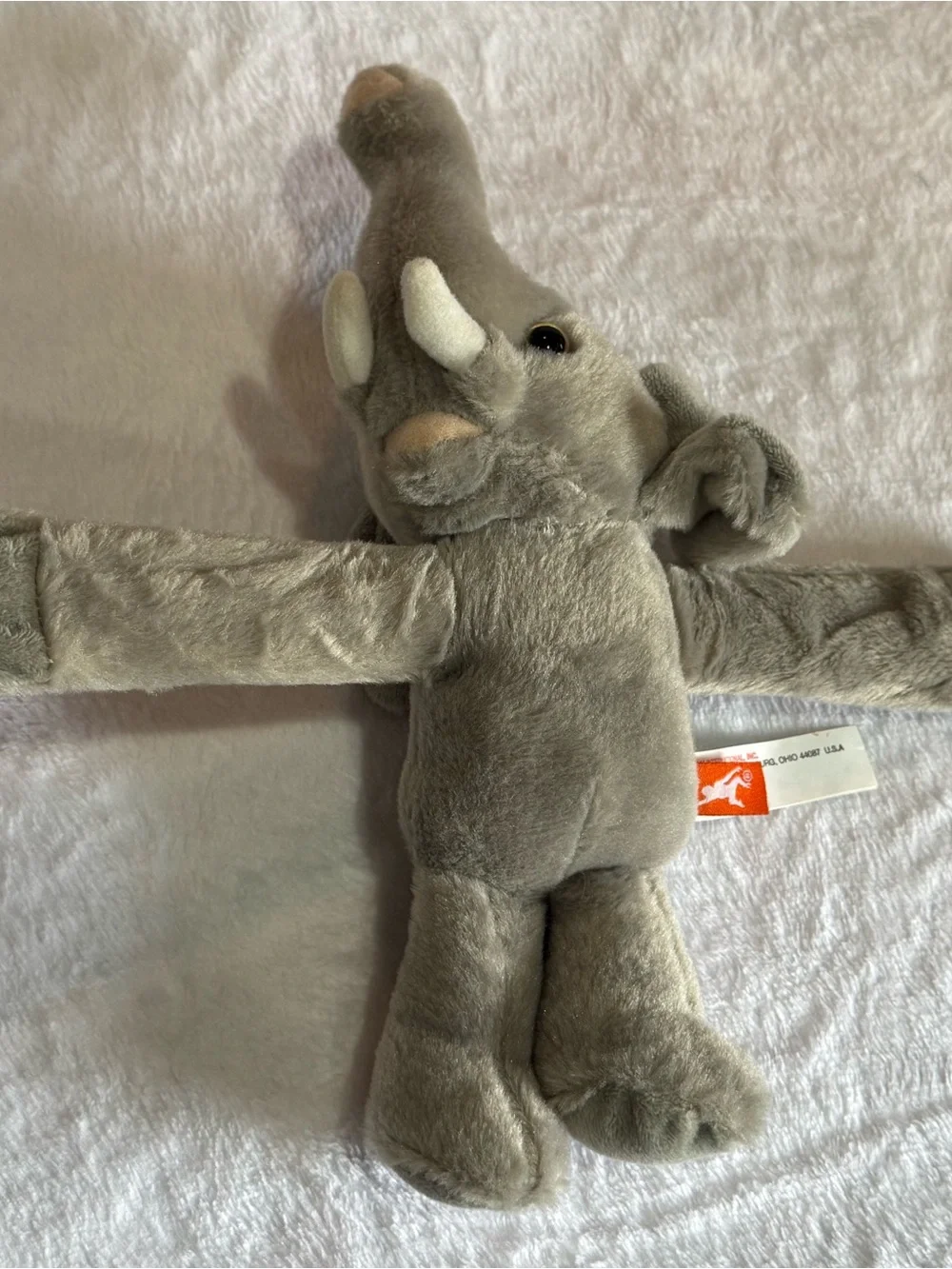 Gray Plush Elephant Stuffed Animal - Soft Kids Toy wristlet